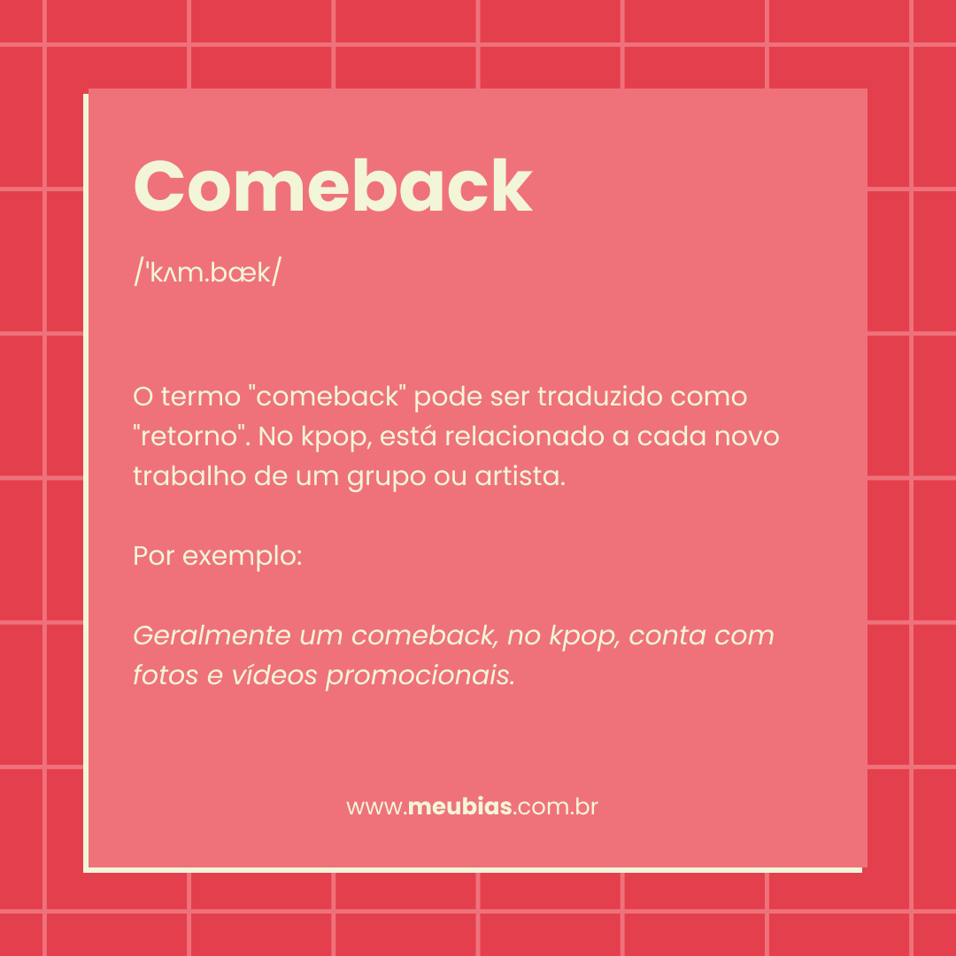 Significado do termo comeback no kpop