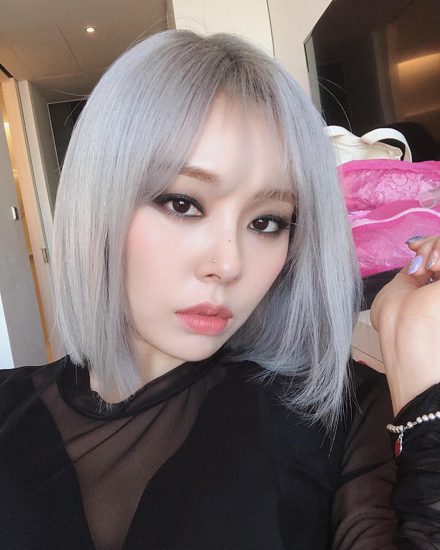 Ashley, Ladies' Code, uma das idols de cabelo cinza da lista