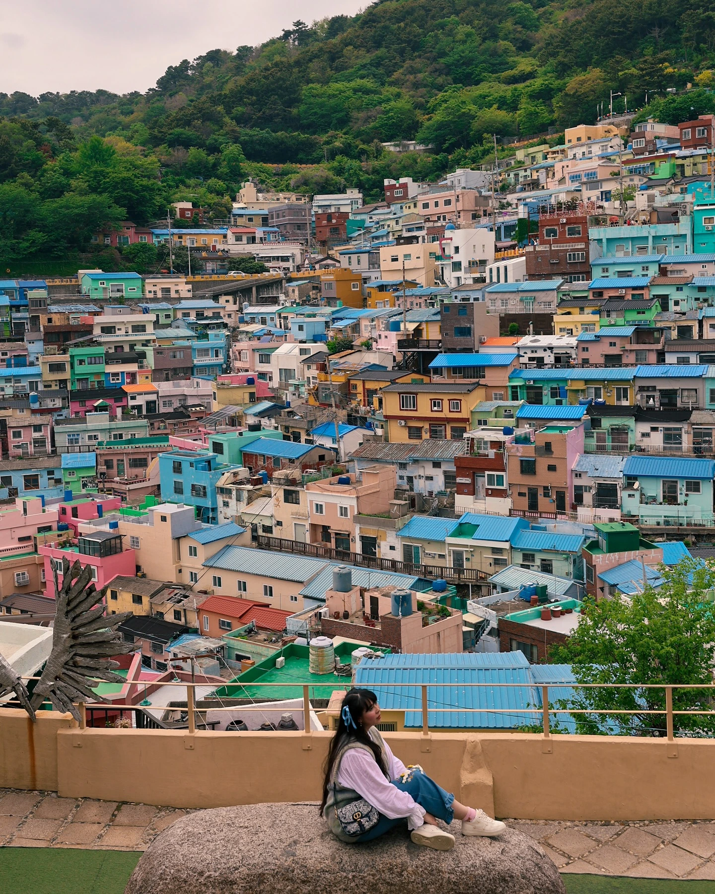 Uma das fotos tumblr na Coreia em Gamcheon