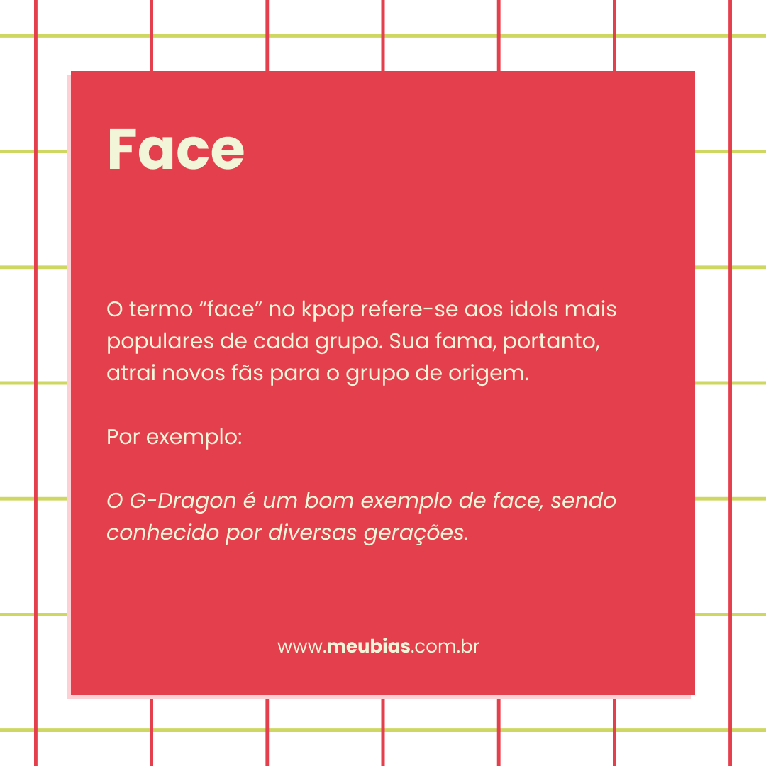 O que é face no kpop explicado pelo Meu Bias