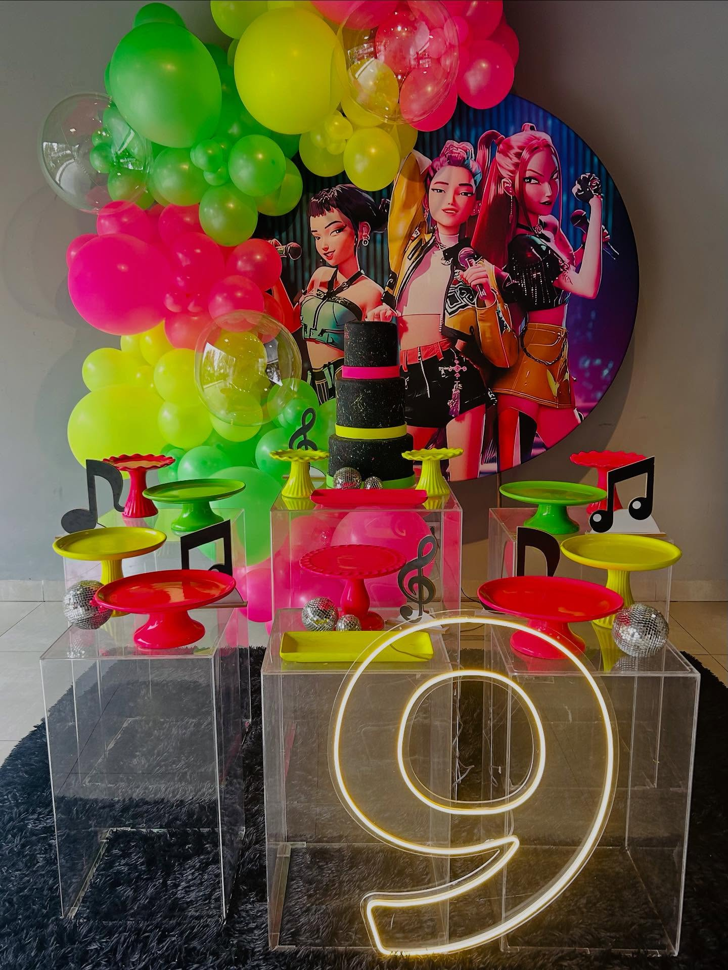 Festa de Guerreiras do Kpop neon