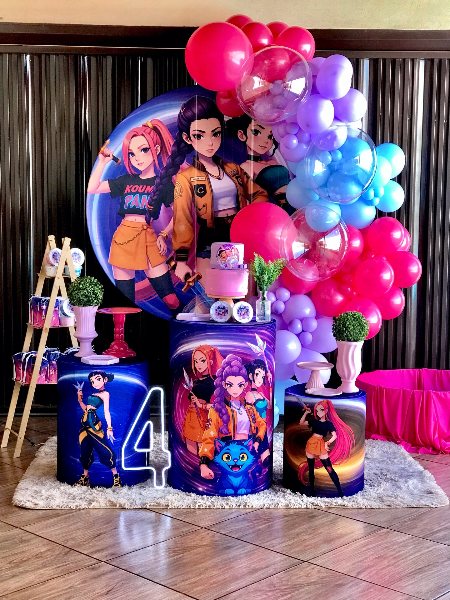 Festa de Guerreiras do Kpop colorida